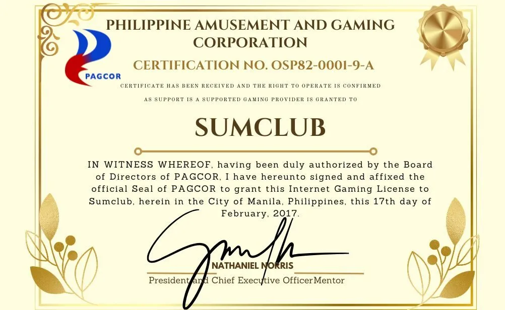 Giấy phép pháp lý chi tiết của Sumclub